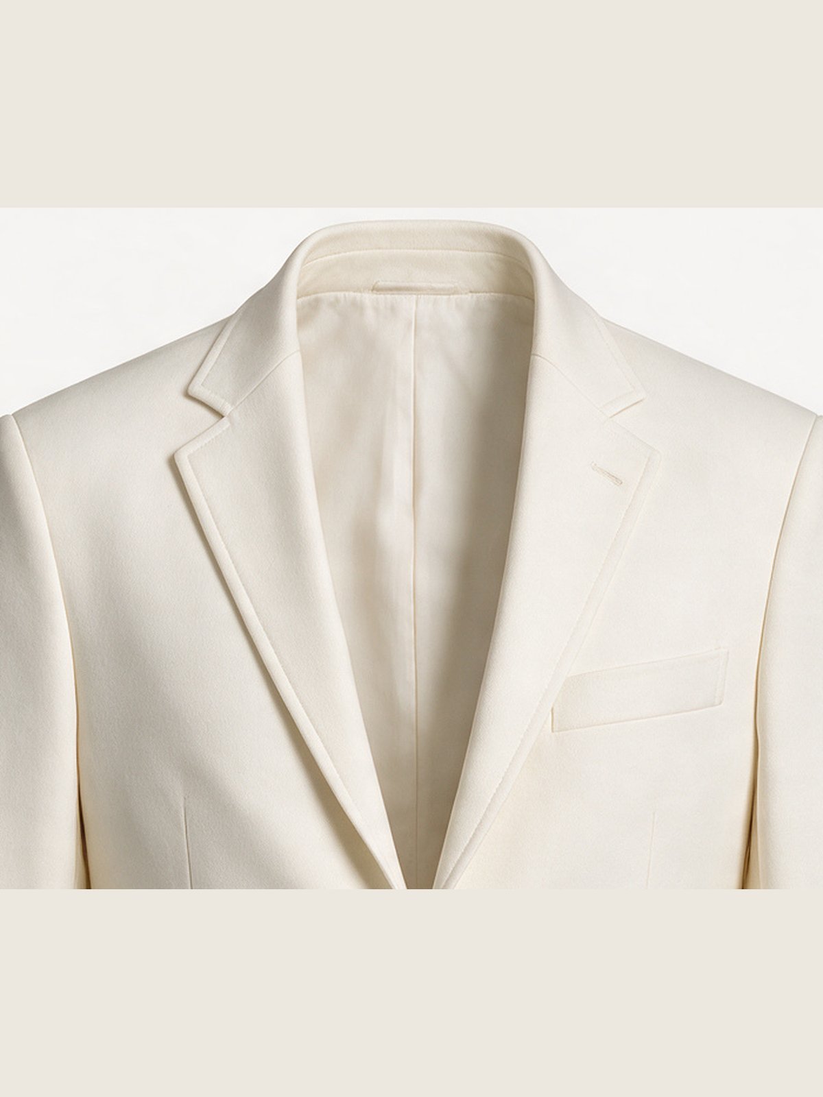 Blazer, Cream, lapel and shoulder