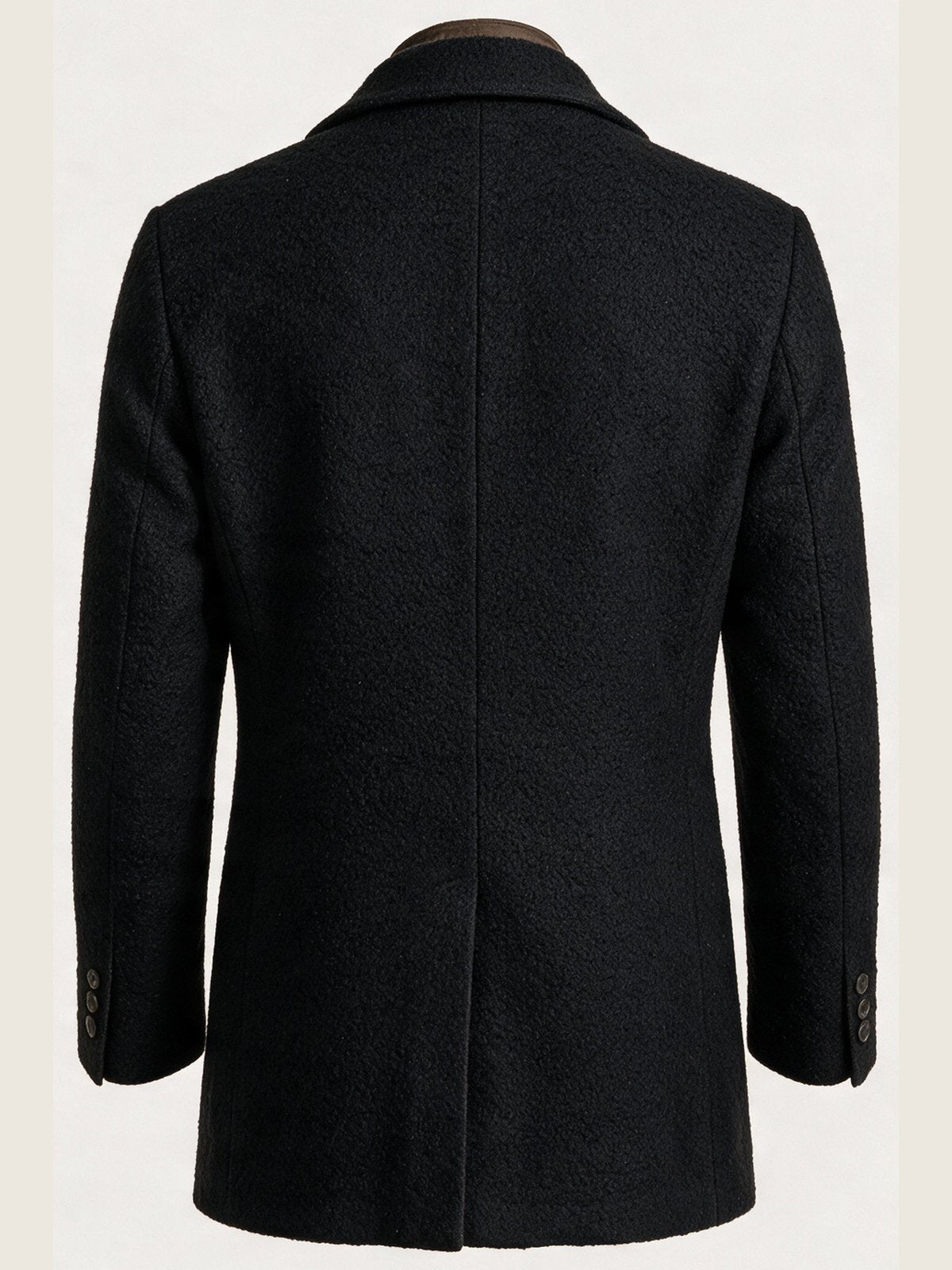 Car Coat, Black Boucle, back view