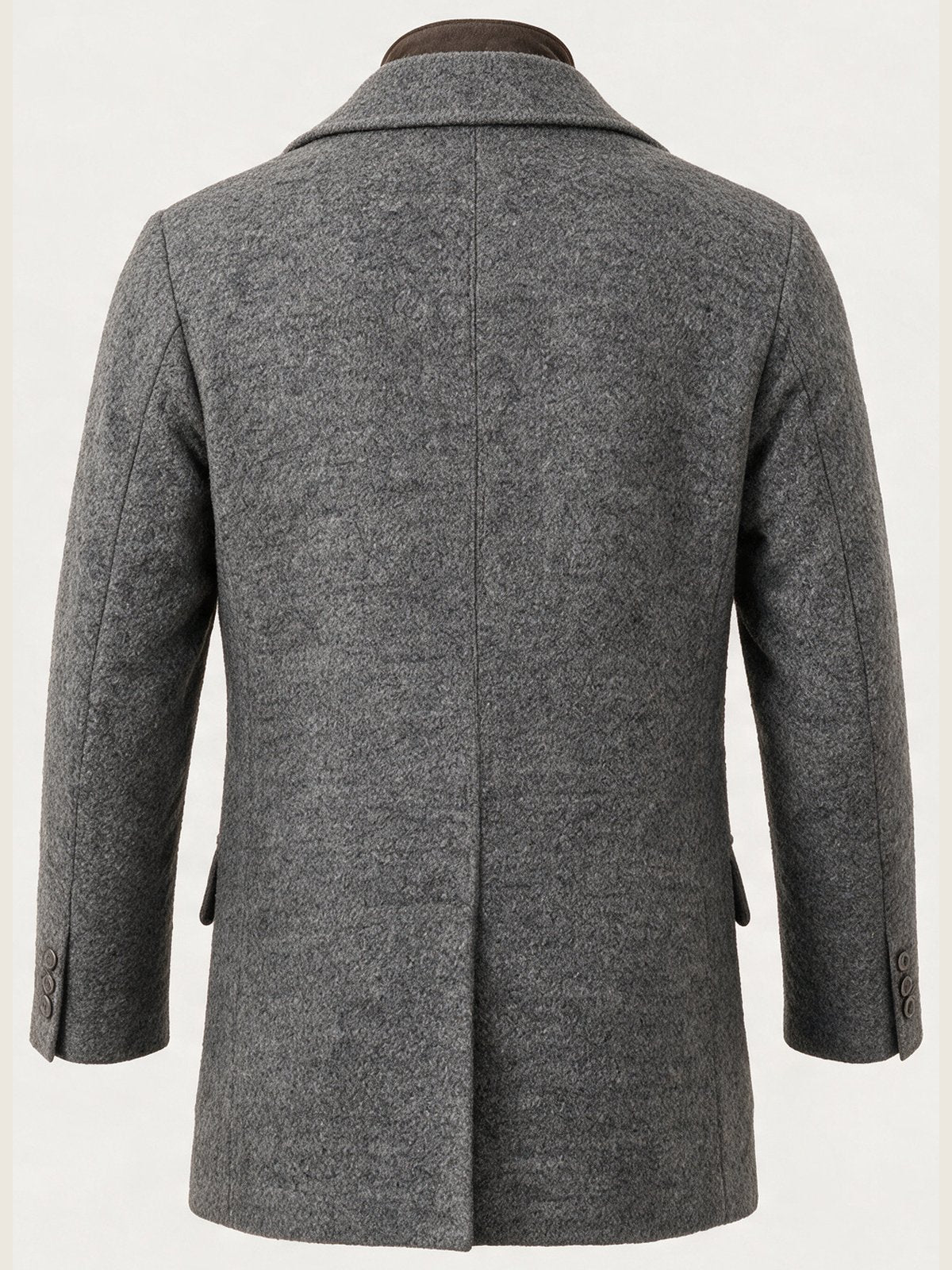 Car Coat, Grey Boucle, back view