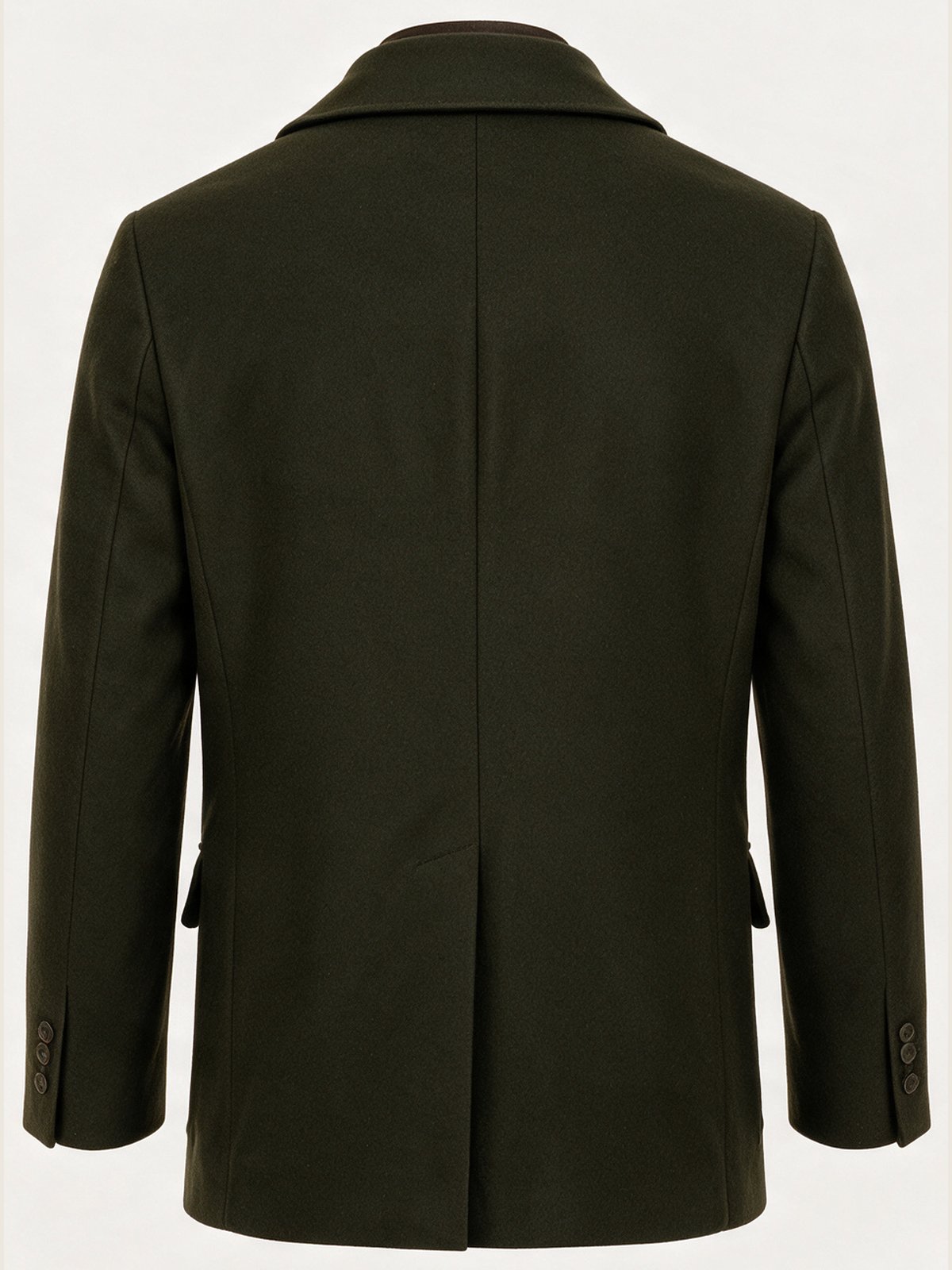 Car Coat, Olive, back view