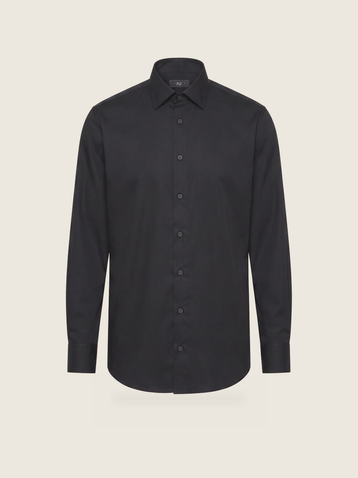 Classic Shirt, Black Slim, front view on a plain background