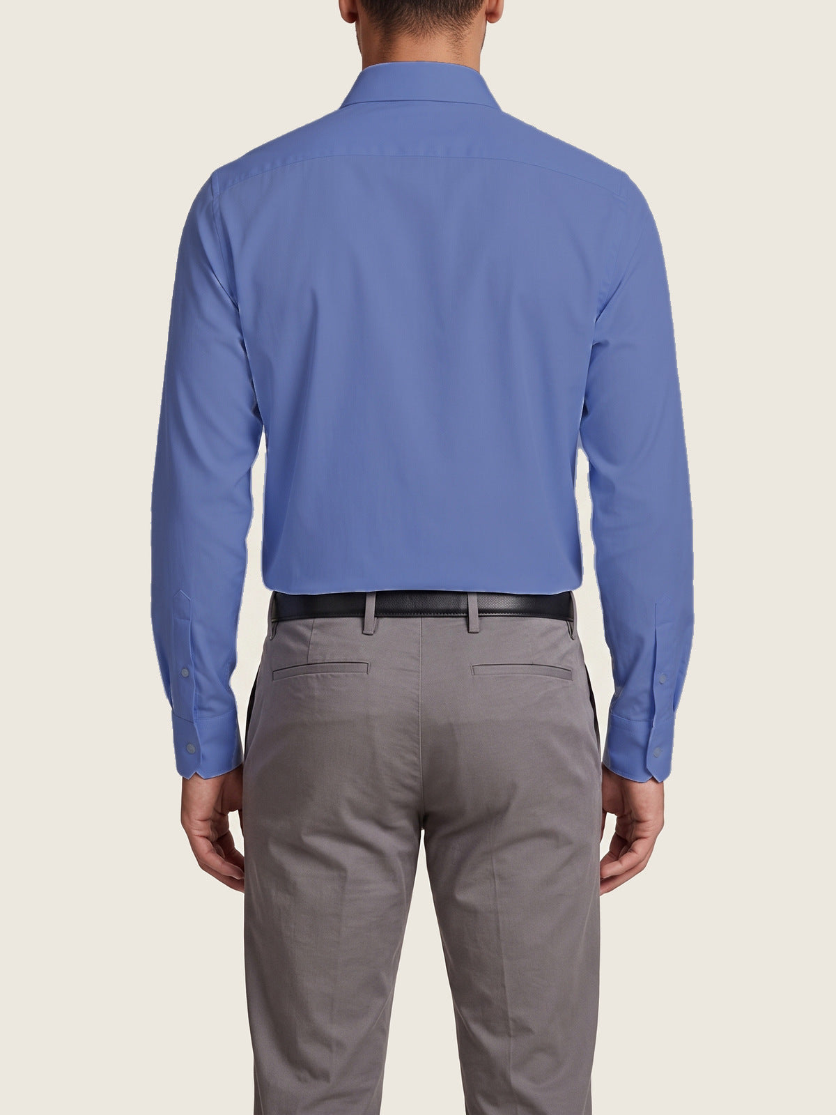 Classic Shirt, Light Blue Slim, back on the model