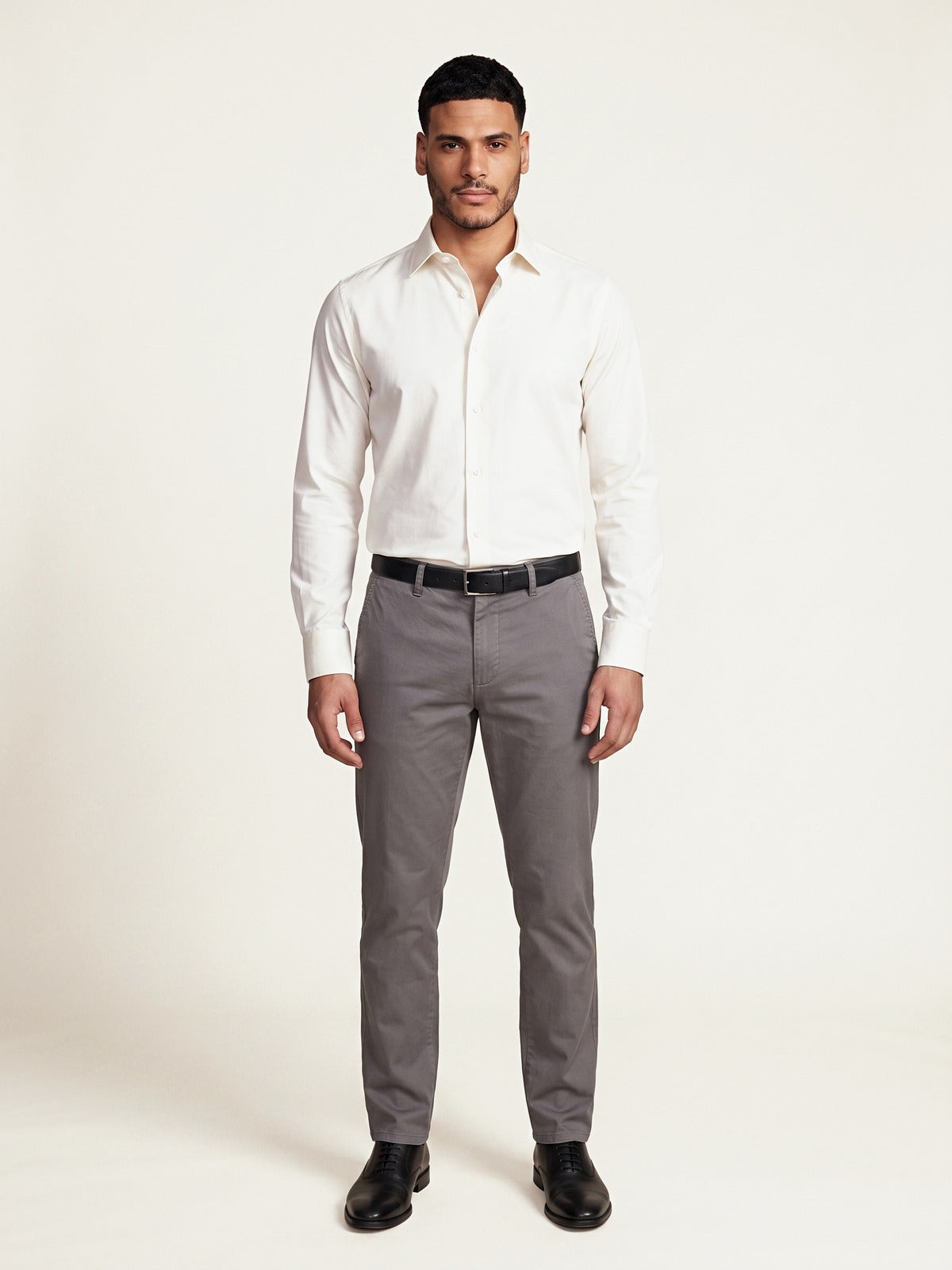 Classic Shirt, Off White Comfort, on the model