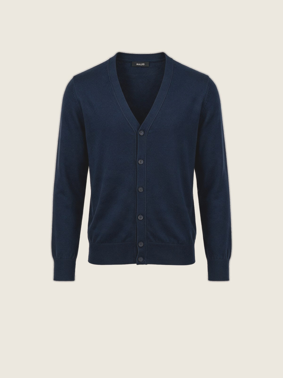 Knit Cardigan, Navy, front view on a plain background