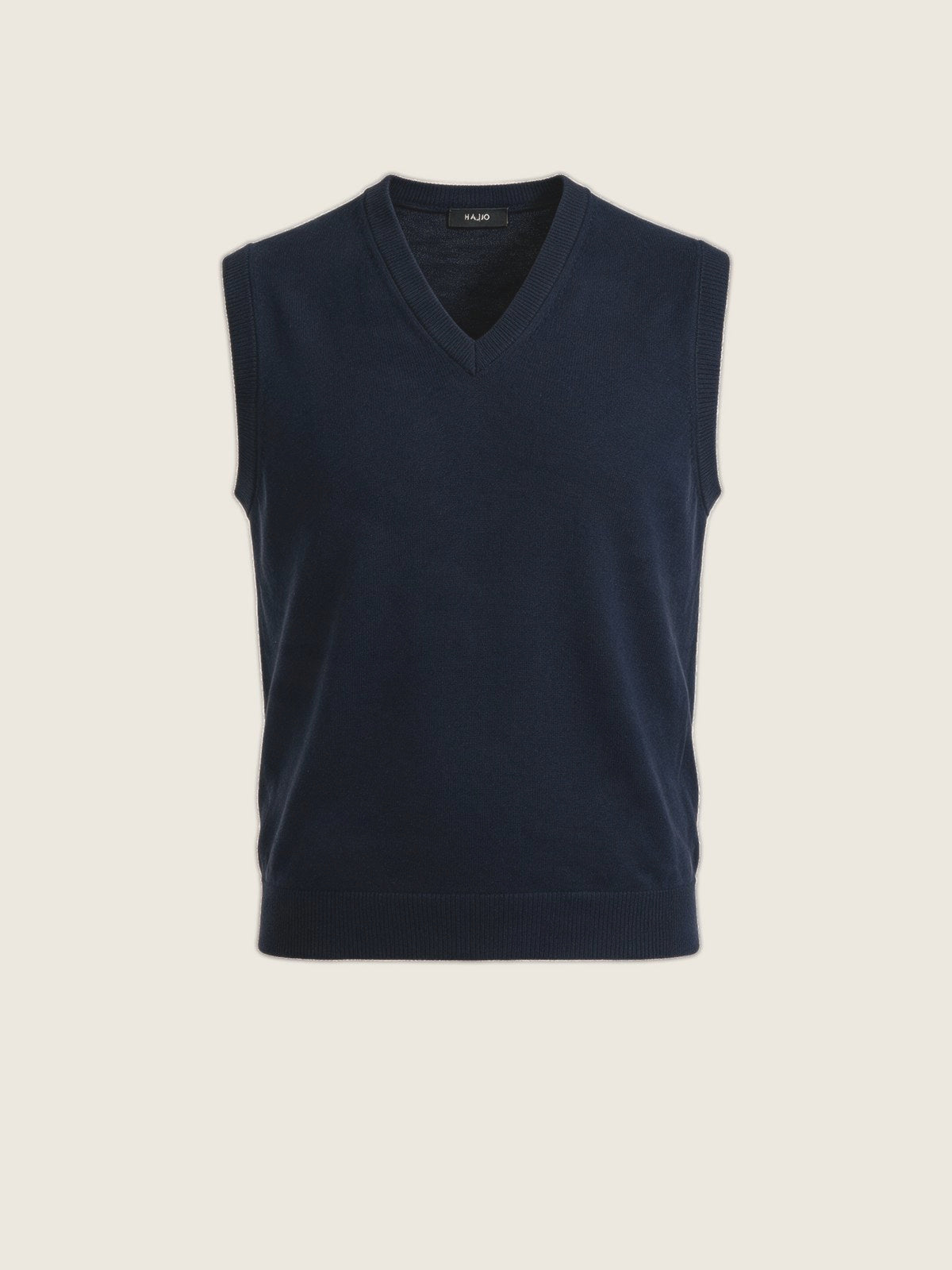 Knit Vest, Navy, front view on a plain background