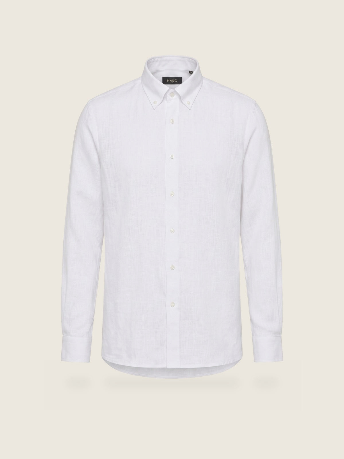 Linen Shirt, White, front view on a plain background