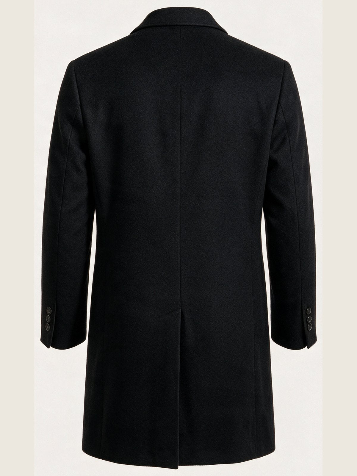 Overcoat, Black, back view
