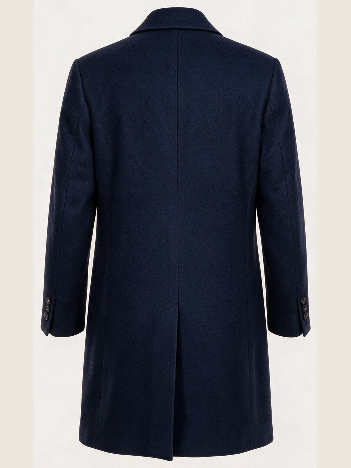 Overcoat, Navy, back view