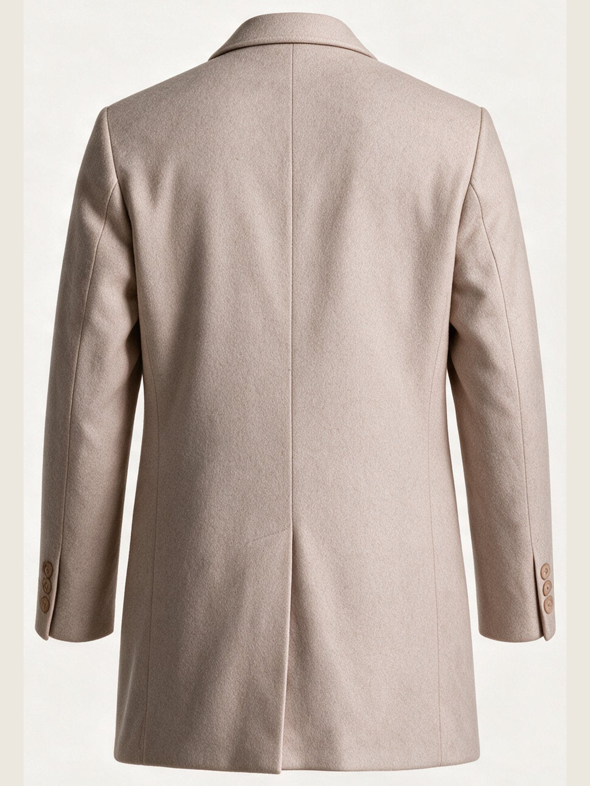 Overcoat, Taupe, back view