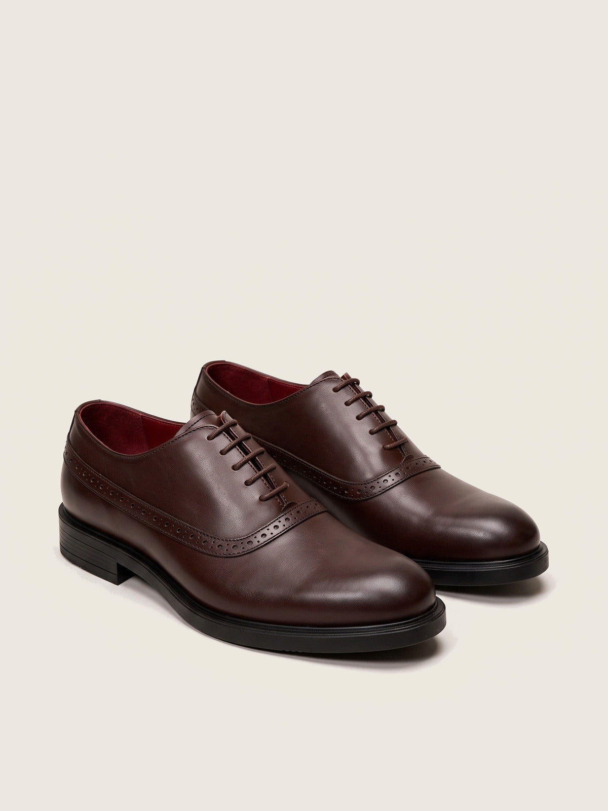Semi Brogue Oxford, Dark Brown, the pair