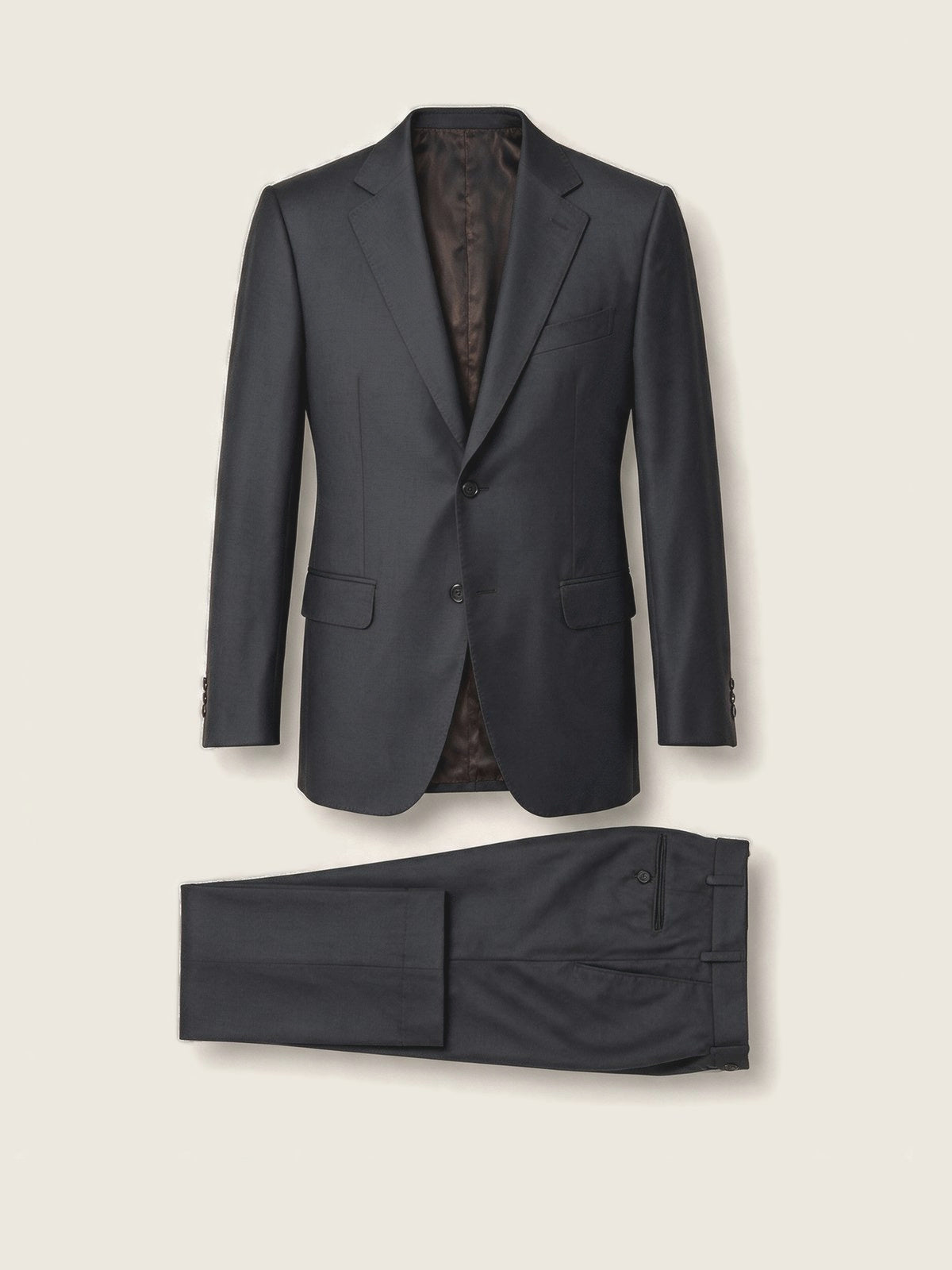 Suit, Dark Charcoal, front view on a plain background