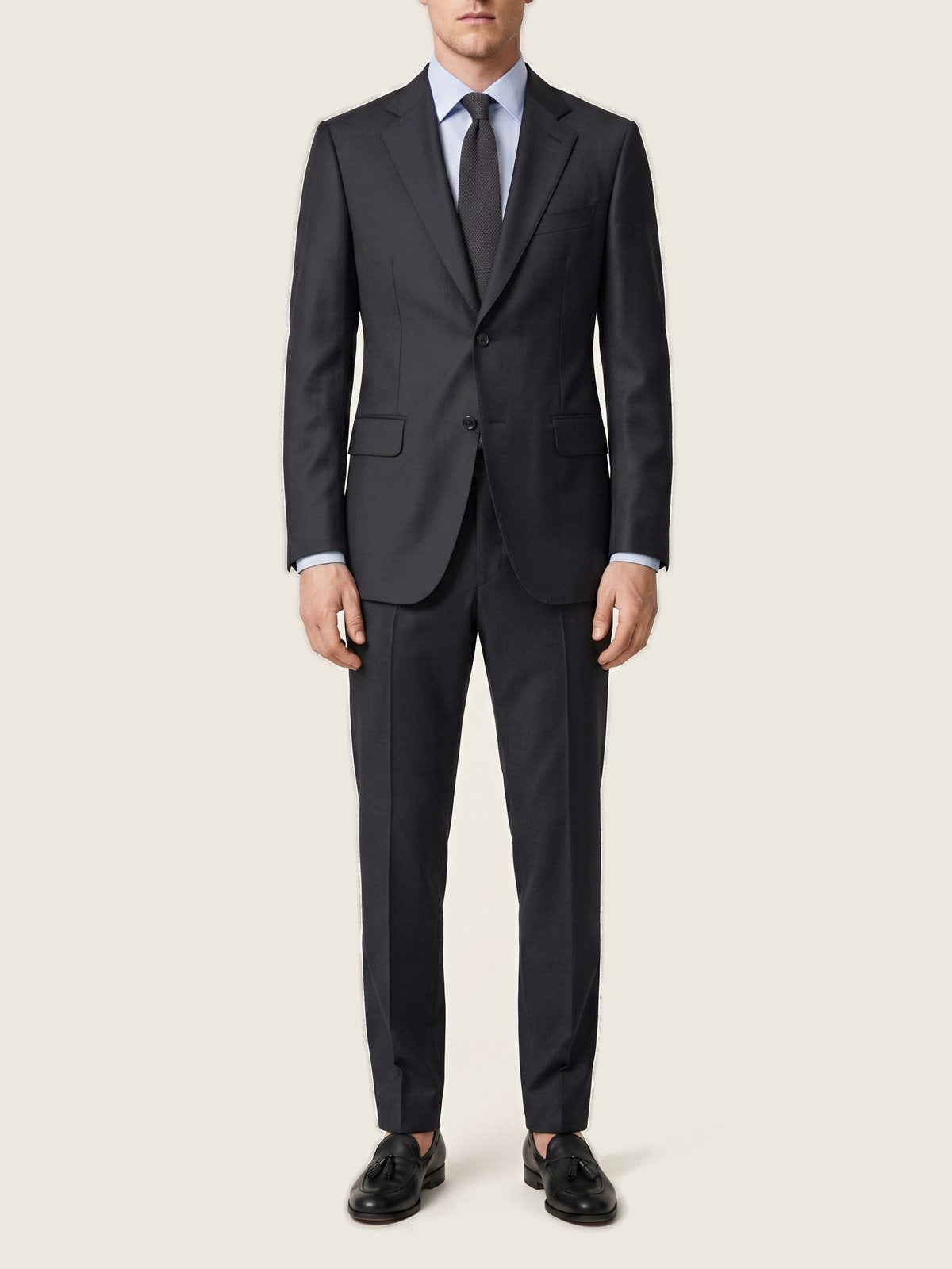 Suit, Dark Charcoal, trousers on the model